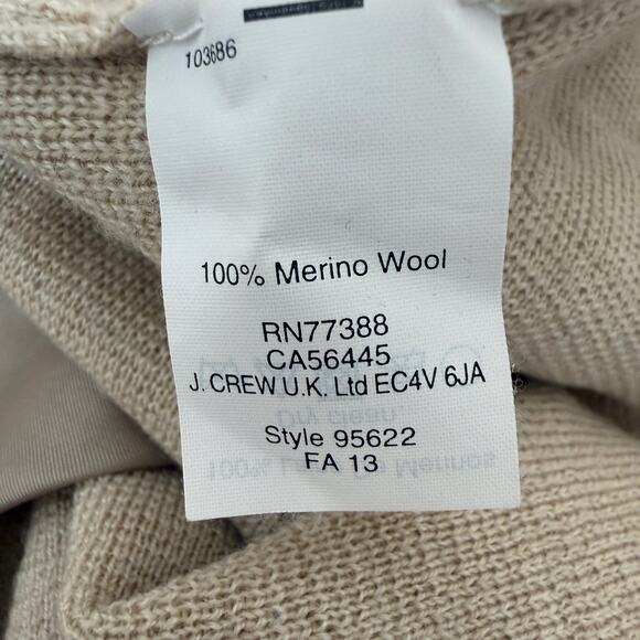 J.Crew Merino Wool Oversized V-Neck Sweater Tan Neutral w/ Pockets | Small - Picture 7 of 12